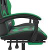 vidaXL Sedia da Gaming con Poggiapiedi Nero e Verde in Similpelle