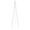 vidaXL Albero di Natale Pennone Bianco Freddo 732 LED 500 cm