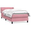 vidaXL Giroletto a Molle con Materasso Rosa 100x220 cm in Velluto
