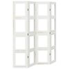 vidaXL Divisorio Ambienti 4Pannelli Bianco Legno Massello di Paulownia