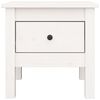 vidaXL Tavolino Bianco 40x40x39 cm Legno Massello di Pino