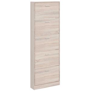 vidaXL Scarpiera in Legno Effetto Rovere con 5 Scomparti