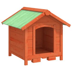 vidaXL Cuccia per Cani Marrone 65x65x61,5 cm in Legno Massello di Pino
