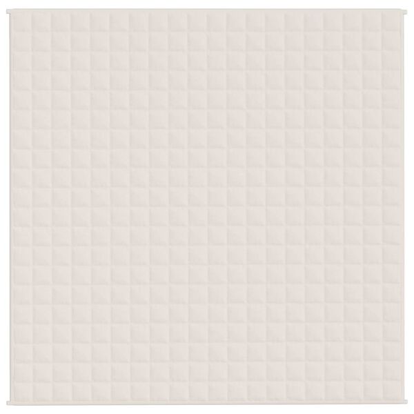 vidaXL Coperta Ponderata Crema Chiaro 200x200 cm 13 kg Tessuto