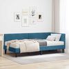 vidaXL Struttura Letto Angolare con Materasso Altro 2 pcs Blu Velluto