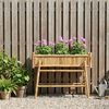 vidaXL Vaso da Giardino con Supporto Naturale 100 x 38 x 74 cm Bamb&ugrave;