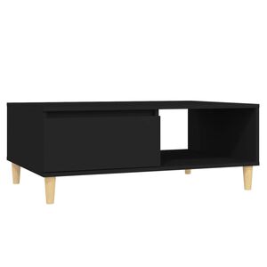 vidaXL Tavolino da Salotto Nero 90x60x35 cm in Legno Multistrato
