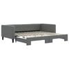vidaXL Divano Letto con Letto Estraibile Grigio Scuro 100x200 Tessuto
