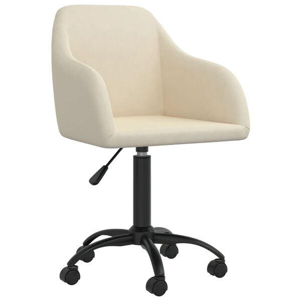 vidaXL Sedie da Pranzo Girevoli 4 pz Crema in Velluto