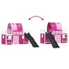 vidaXL Struttura del letto loft per bambini Bianco e Rosa Metallo