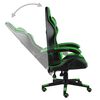 vidaXL Sedia da Gaming Nero e Verde in Similpelle