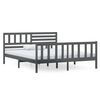 vidaXL Giroletto Grigio 135x190 cm Double in legno Massello