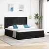 vidaXL Letto con contenitore e LED con led Nero 160 x 200 cm Velluto