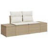 vidaXL Set Divano da Giardino 9 pcs Beige Poly Rattan