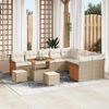 vidaXL Set Divano da Giardino 13 pcs Beige e Crema polyrattan