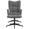 vidaXL Sedia Relax con Poggiapiedi Grigio Scuro in Velluto