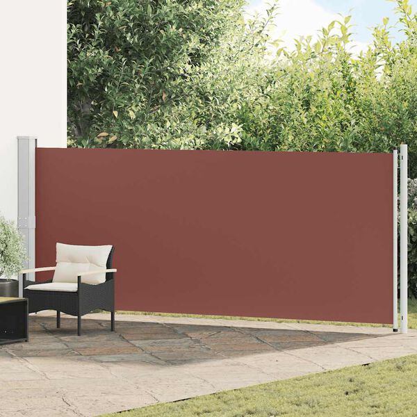 vidaXL Tenda Laterale Retrattile per Patio 600x160 cm Marrone