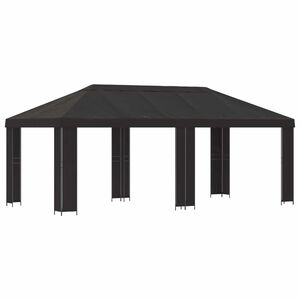 vidaXL Gazebo da giardino 6 x 3 m Antracite Poliestere e Acciaio