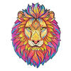 UNIDRAGON Puzzle in Legno 192 pz Mysterious Lion Medio 24x31 cm