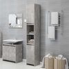 vidaXL Mobile da Bagno Grigio Cemento 30x30x183,5 cm Legno Multistrato