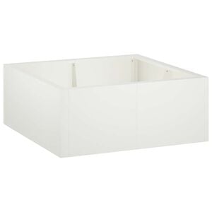vidaXL Muro di contenimento 4 pz 100 x 100 x 30 cm Acciaio Bianco
