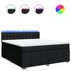 vidaXL Giroletto a Molle con Materasso Nero 180x200 cm in Tessuto