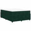 vidaXL Giroletto a Molle con Materasso Verde Scuro 140x190 cm Velluto