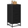 vidaXL Credenza Rovere Nero 35.5 x 35 x 76 cm