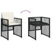 vidaXL Set da Pranzo da Giardino 11 pz con Cuscini in Polyrattan Nero