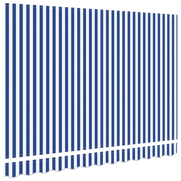 vidaXL Telo di ricambio per tenda da sole Blu e bianco 250 x 200 cm