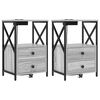 vidaXL Armadio da Notte 2 pz Grigio Sonoma 40 x 31 x 60 cm