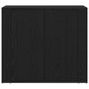 vidaXL Credenza Rovere Nero 80 x 33 x 70 cm Legno multistrato
