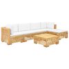 vidaXL Set Divani da Giardino 6 pz con Cuscini Legno Massello di Teak