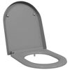 vidaXL Sedile del WC Grigio 49 x 36 x 4 cm Duroplast