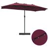 vidaXL Ombrello da giardino Rosso Bordeaux 385 x 209 x 244 cm