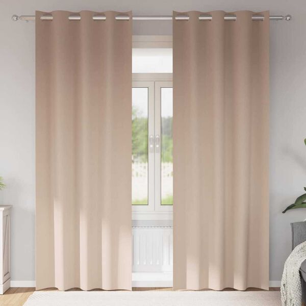 vidaXL Tende Blackout con Anelli 2 pcs Talpa 245 x 140 cm Poliestere