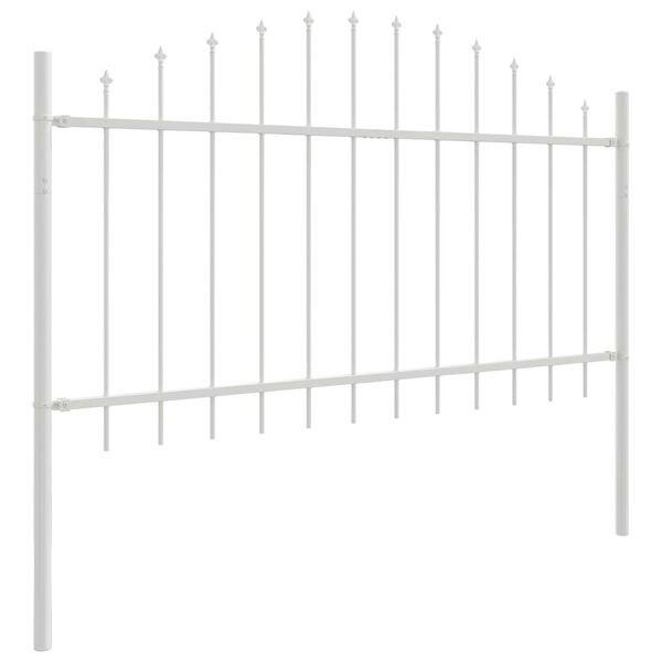 vidaXL Recinzione per Giardino 2 pcs Bianco 170 x 140 cm