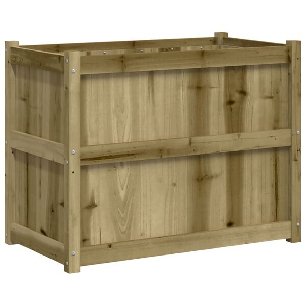 vidaXL Fioriera da Giardino 90x50x70 cm in Legno di Pino Impregnato
