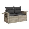 vidaXL Set Divano da Giardino 8pz con Cuscini Grigio Chiaro Polyrattan