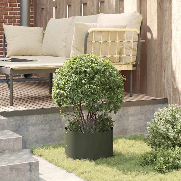 vidaXL Vaso da giardino Verde oliva 30 x 30 x 20 cm