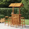 vidaXL Set da Bar per Giardino 5 pz in Legno Massello di Acacia