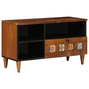 vidaXL Mobile TV Noce 80 x 33 x 46 cm Legno di mango massello