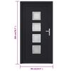 vidaXL Porta Ingresso Antracite 88x200 cm in PVC