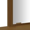 vidaXL Set Toeletta con Specchio Marrone ambra Legno Massello di Pino