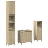 vidaXL Set Mobili da Bagno 3 pz Rovere Sonoma in Legno Multistrato