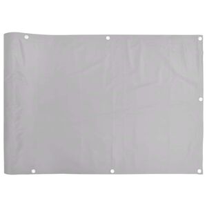 vidaXL Paravento da Balcone Grigio 400x120 cm in PVC