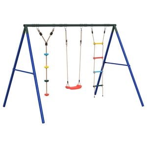 vidaXL Set Gioco da Esterno con Altalena Scala e Altalena a Disco