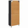 vidaXL Credenza con cassetto Rovere Nero 69,5 x 34 x 180 cm