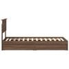 vidaXL Letto con Contenitore con testiera Rovere Marrone 75 x 190 cm
