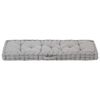 vidaXL Cuscino per Pallet e Pavimento in Cotone 120x40x7 cm Grigio